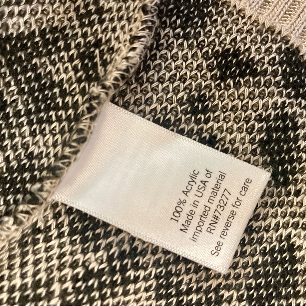 Nine West Women's Beige and Black Leopard Cardigan Sweater - Picture 7 of 8